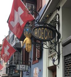 Nasenschild  Roeckl Altstadt Zürich